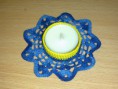 Modrá květina - svícen